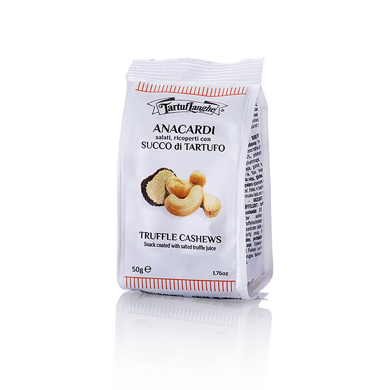 TARTUFLANGHE Barsnack Cashewkerne mit Trüffelsaft überzogen - 50 g - Beutel