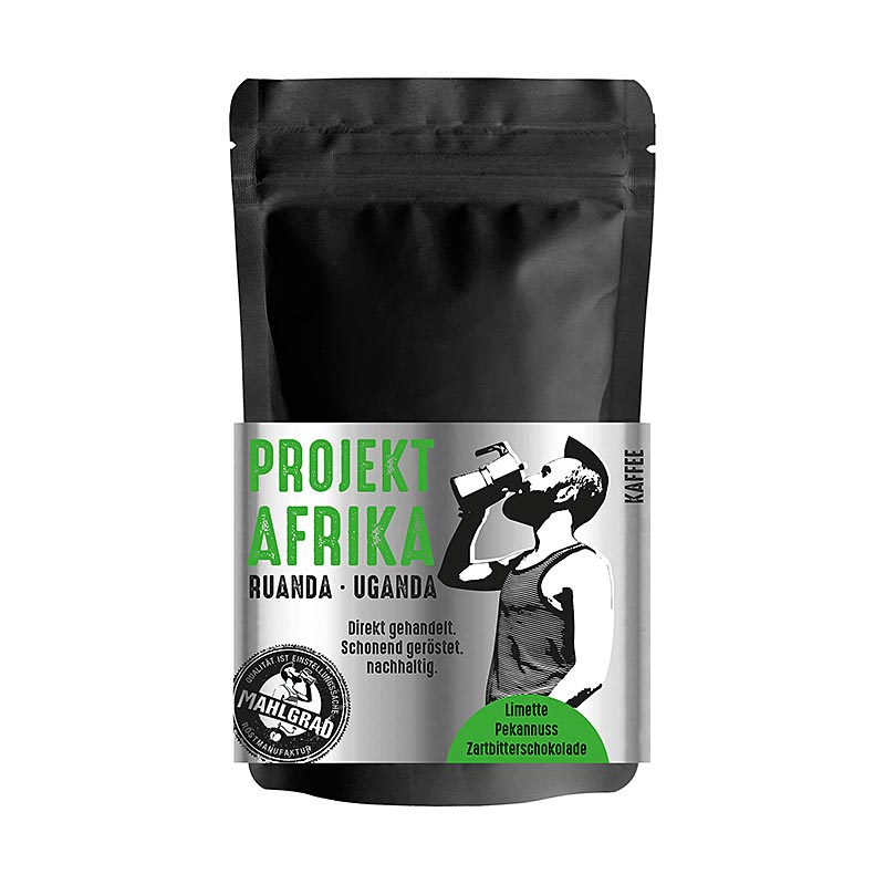 Mahlgrad - Project Afrika, 70% Arabica/30% Robusta Kaffee, ganze Bohnen - 1 kg - Beutel Mahlgrad - Project Afrika, 70% Arabica/30% Robusta Kaffee, ganze Bohnen - 1 kg - Beutel