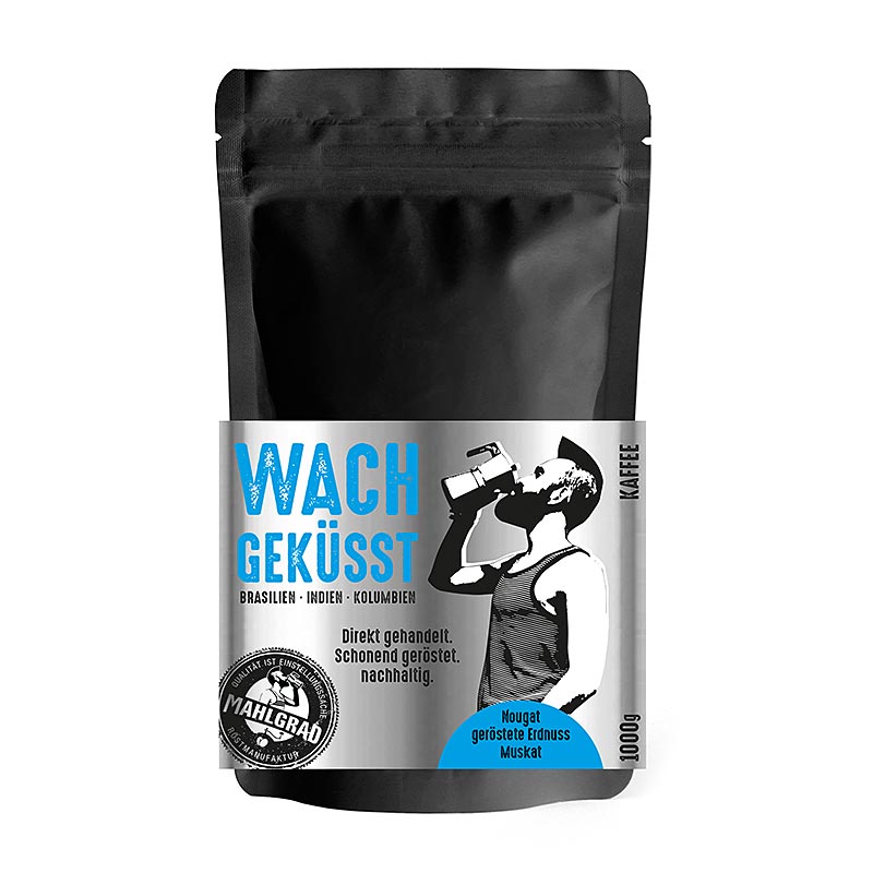 Grind - kissed awake, 100% Arabica coffee, whole beans - 1 kg - bag Grind - kissed awake, 100% Arabica coffee, whole beans - 1 kg - bag
