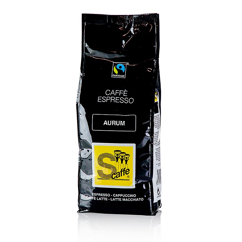 Schreyögg Coffee Caffe Espresso Aurum Flo, whole beans, fair trade - 1 kg - Aluminum pouch Schreyögg Coffee Caffe Espresso Aurum Flo, whole beans, fair trade - 1 kg - Aluminum pouch