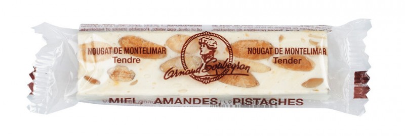 Nougat de Montelimar, tendre, Nougat, weich, Riegel, Arnaud Soubeyran - 40 x 22 g - Packung