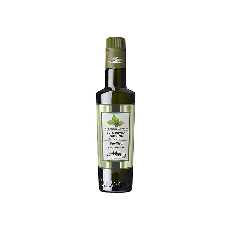 Ekstra jomfru olivenolie, Galantino med basilikum - Basilicolio - 250 ml - flaske