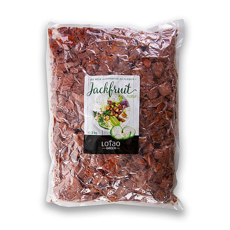 Jackfruitpulp, natuurlijk, in blokjes gesneden, veganistisch, Lotao, BIO - 2 kg - zak