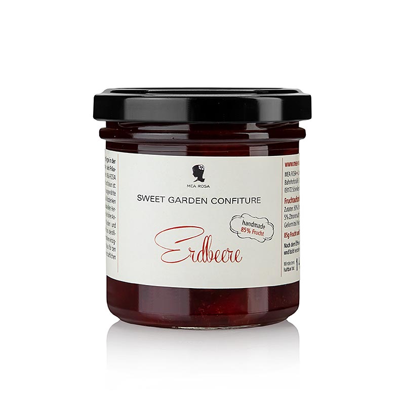 Sweet Garden Confiture - Erdbeer Fruchtaufstrich, Mea Rosa - 180 g - Glas