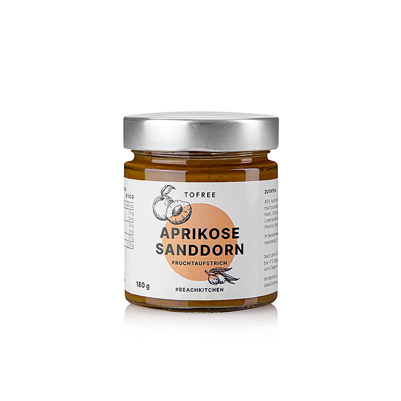 TOFREE-nord - Abrikos - Spredning af havtornfrugter - 180 g - Glas TOFREE-nord - Abrikos - Spredning af havtornfrugter - 180 g - Glas