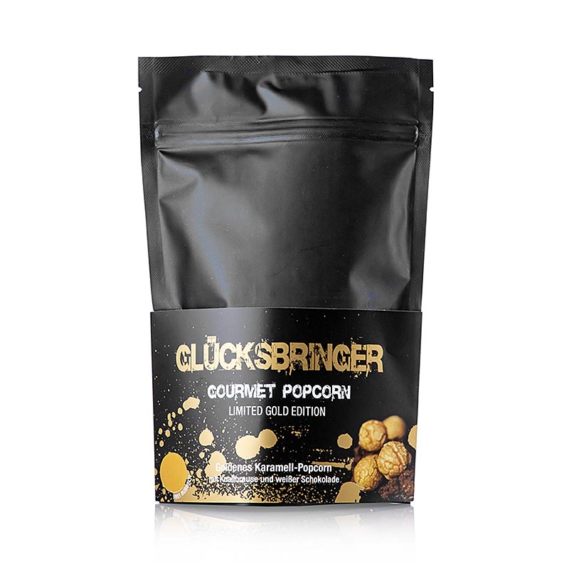 Pottkorn - lucky charms, popcorn with gold coating, crackling and white chocolate - 80 g - bag Pottkorn - lucky charms, popcorn with gold coating, crackling and white chocolate - 80 g - bag