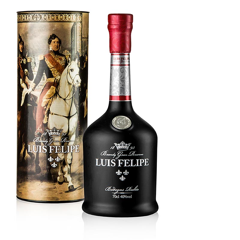 Brandy - Luis Felipe Gran Reserva, 60 Jahre, 40% vol. - 700 ml - Flasche Brandy - Luis Felipe Gran Reserva, 60 Jahre, 40% vol. - 700 ml - Flasche