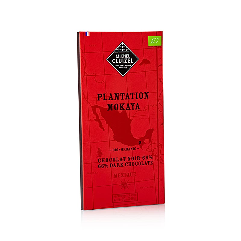 Plantagenschokolade Mokaya 66% Bitter, Michel Cluizel (69158) BIO - 70 g - Schachtel Plantagenschokolade Mokaya 66% Bitter, Michel Cluizel (69158) BIO - 70 g - Schachtel