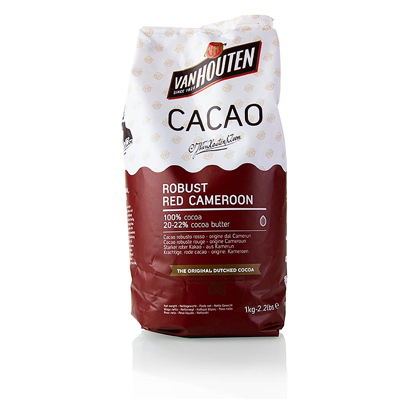 Red Camaroon, Kakaopulver, schwach entölt, Van Houten - 1 kg - Beutel