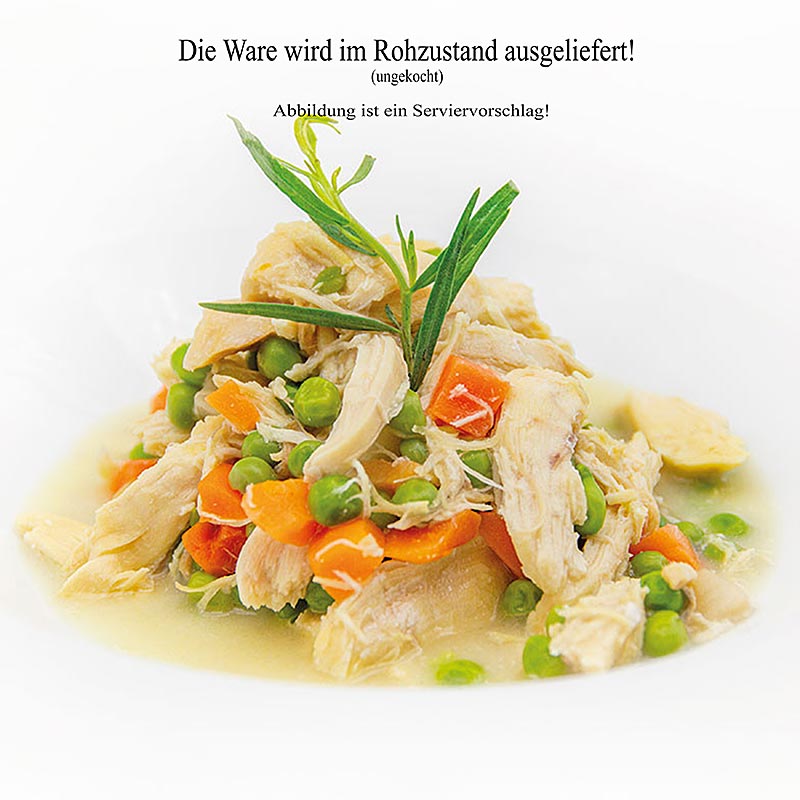 Fricassée de poulet, 240g de viande + 320g de légumes et sauce, Otto Gourmet - 680g - vide