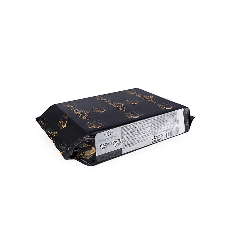 Valrhona cocoa mass extra, block, 100% cocoa - 3kg - block Valrhona cocoa mass extra, block, 100% cocoa - 3kg - block