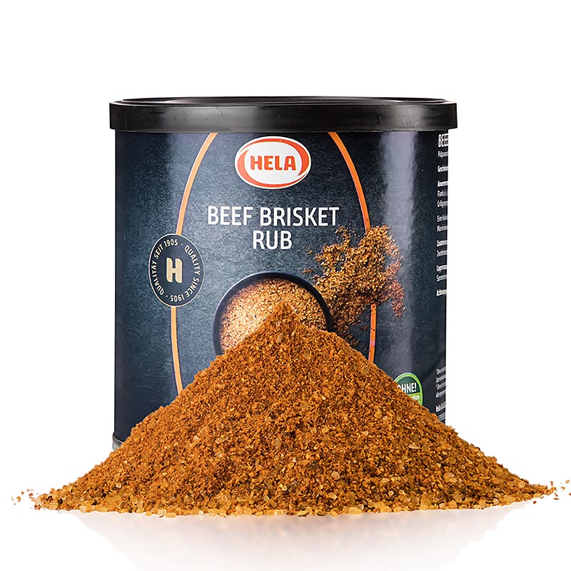 HELA Rub Beef Brisket BBQ, préparation d`épices, chaud - 450 grammes - Boîte à arômes