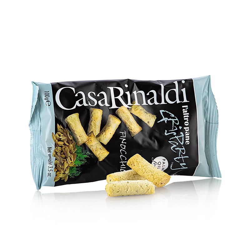 Grisparty - Mini Grissini Nibbles met venkelzaad, Casa Rinaldi - 100 g - zak