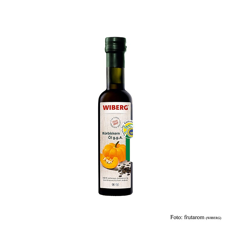 Huile de graines de citrouille Wiberg Styrian, IGP, 100% variétale - 250 ml - bouteille