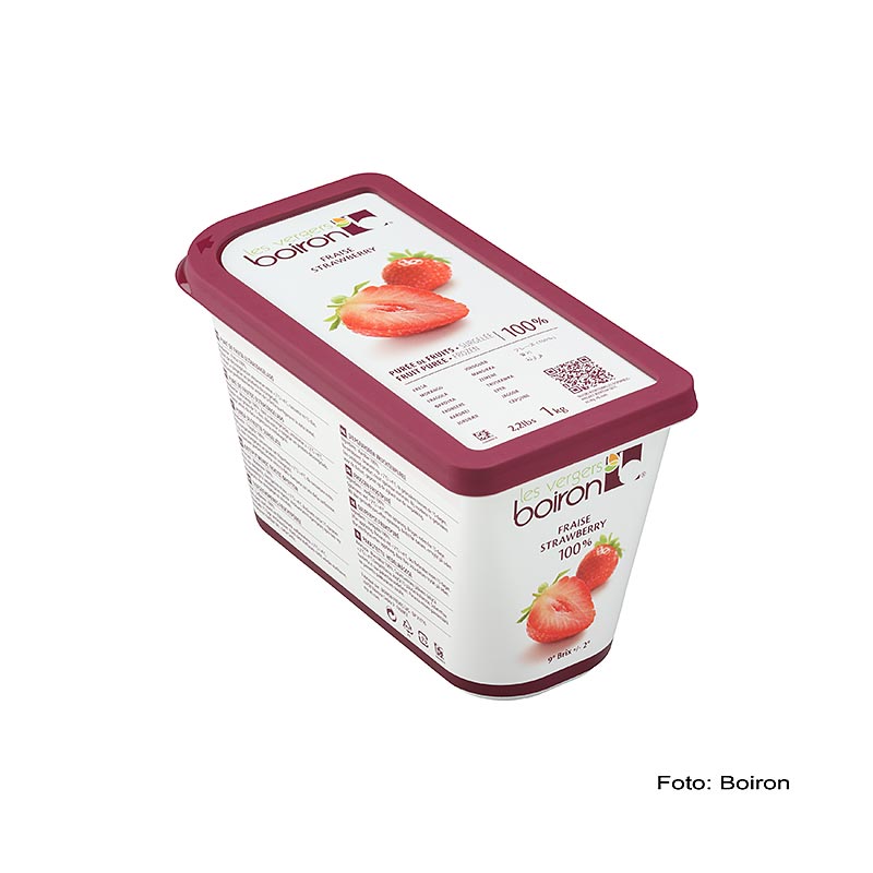 Erdbeer Püree, ungezuckert, Boiron - 1 kg - Pe-schale