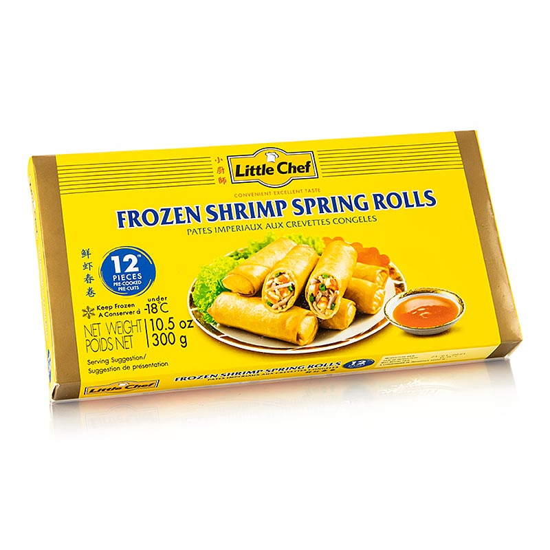 Mini spring rolls shrimp, with prawns and vegetables - 300 g, 12 x 25g - pack