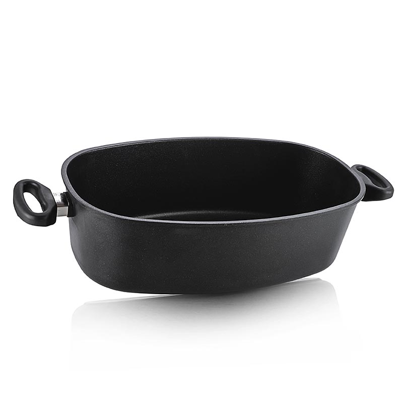 Jumbo braadpan met zijhandgrepen, INDUCTIE, 40 x 24 x 12 cm, AMT gastroguss - 1 stuk - karton