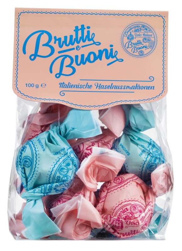 Brutti e Buoni, hazelnut meringues, sachets, Viani - 100 g - bag