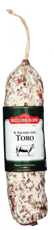 Salame con toro, taureau salami, falorni - environ 350 g - pièce