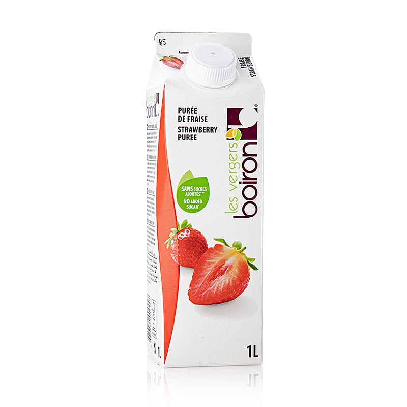 Boiron aardbeienpuree, gepasteuriseerd - 1 l - Tetra Pak