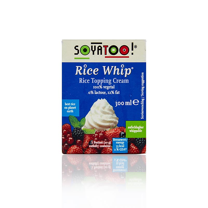 Soyatoo Rice Whip Rice Whipping Cream Cream Substitute Vegan 300 Ml Tetra Pack