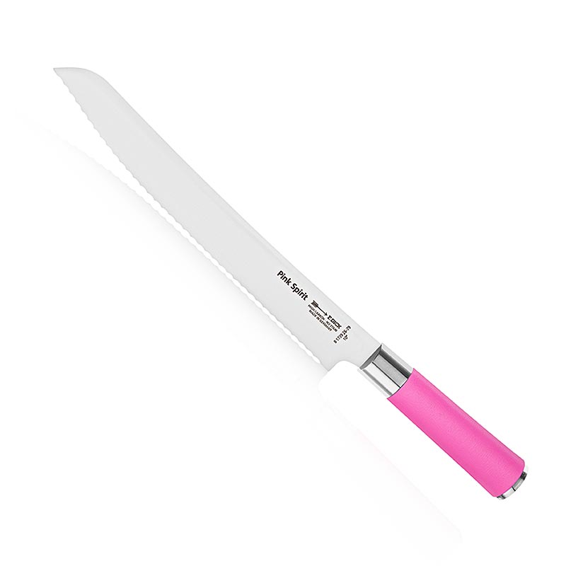 Pink Spirit brødkniv, tagget kant, 26cm, TYK - 1 stk - boks