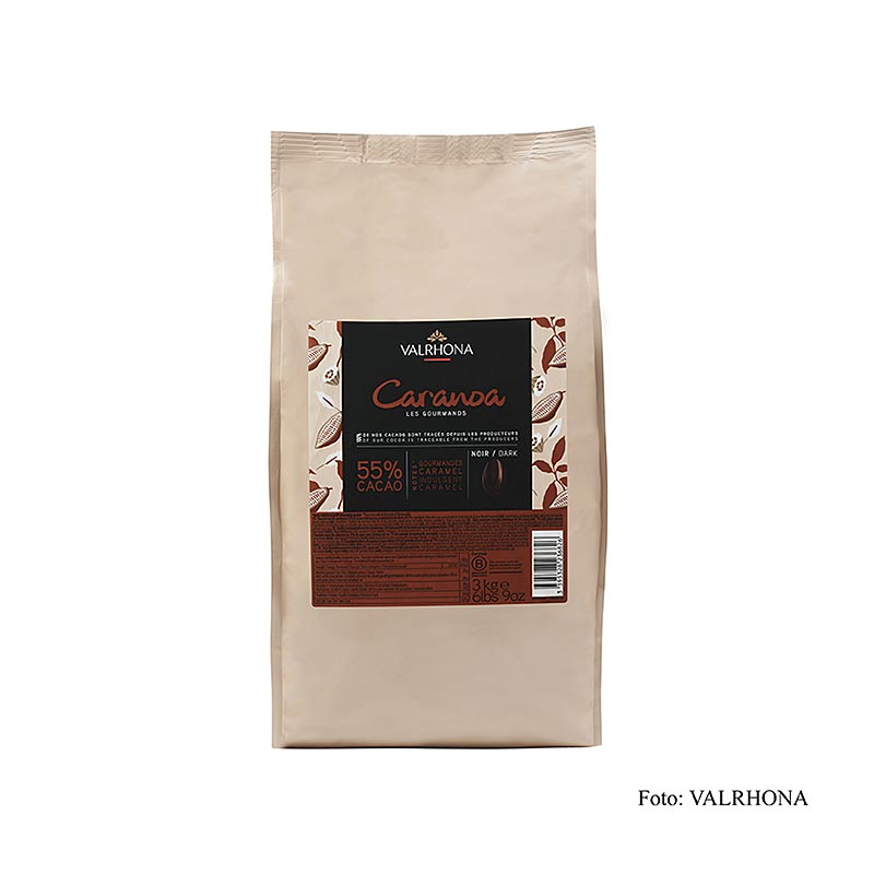 Caranoa, dunkle Couverture, Callets, 55 % Kakao, Valrhona - 3 kg - Beutel