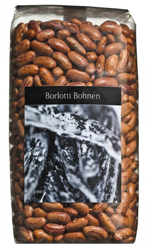 Borlotti-Bohnen, gesprenkelt, Wachtelbohnen, Viani - 400 g - Beutel