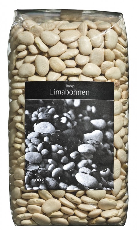 Baby Limabohnen, weisse, flache Bohnen, Viani - 400 g - Beutel