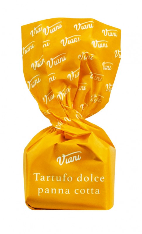 Tartufi dolci panna cotta, sacchetto, truffe au chocolat blanc avec panna cotta, sachet, viani - 200g - sac