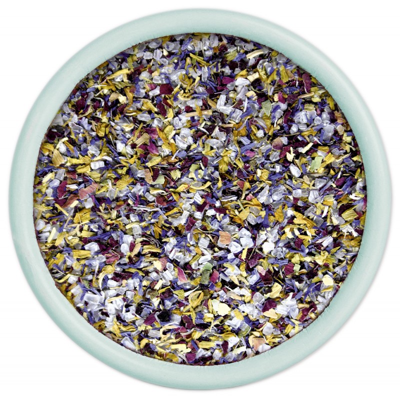 Granito con Flores, Schmuckstreuer, Meersalz mit Blütenmischung, Sal de Ibiza - 75 g - Stück