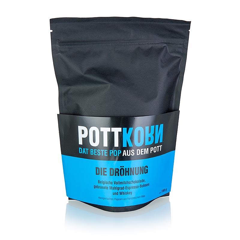 Pottkorn - het gedreun, popcorn met chocolade, espresso, whisky - 150 gram - zak