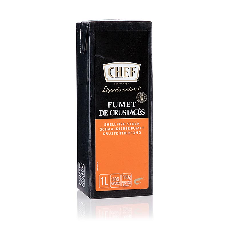 CHEF Premium - bouillon de crustacés, liquide, prêt à cuire - 1 l - Tetra-pack