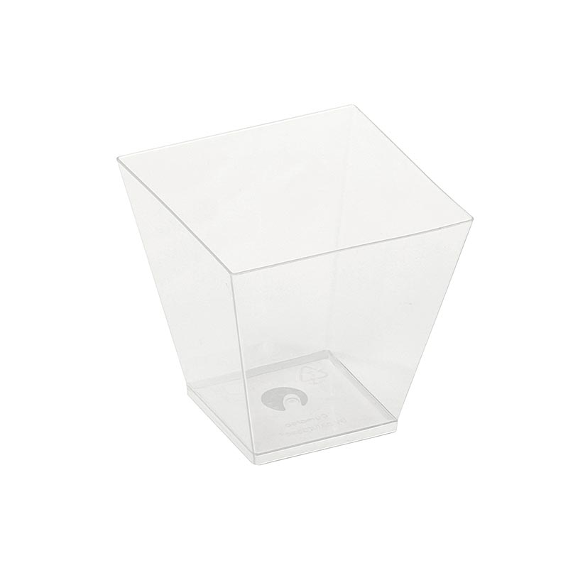 Mug jetable Naturesse Kova transparent, 220ml, 7,2 x 7,2 x 7,2 cm, PLA - 400 pièces - carton