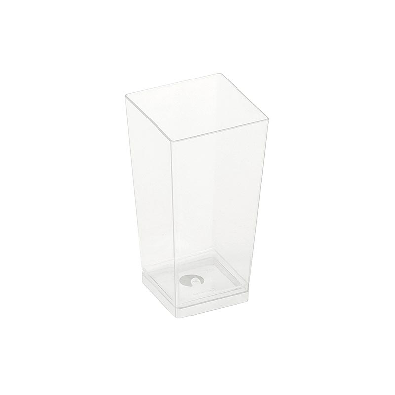 Mug jetable Naturesse Kova transparent, 100ml, 4 x 4 x 8,2 cm, PLA - 300 pièces - carton
