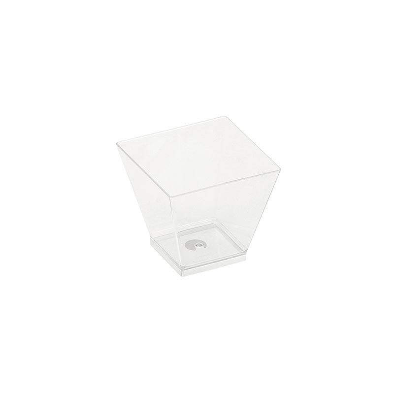Mug jetable Naturesse Kova transparent, 60ml, 5 x 5 x 4,5 cm, PLA - 300 pièces - carton