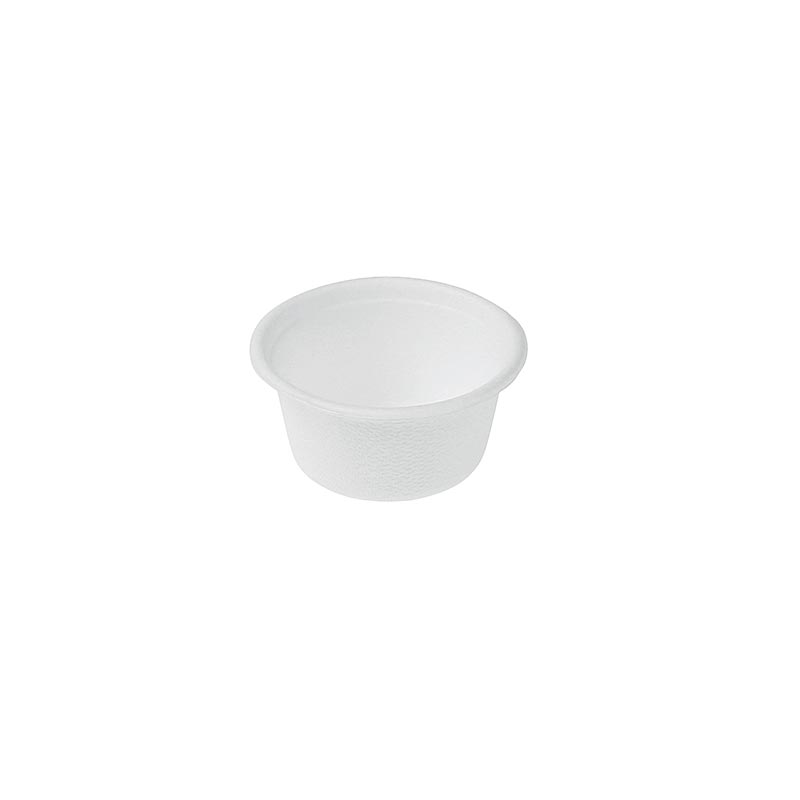 Einweg Naturesse Mini Becher Rund, 60ml, 4 x 5 x 3 cm, Zuckerrohr - 2.000 Stück - Karton