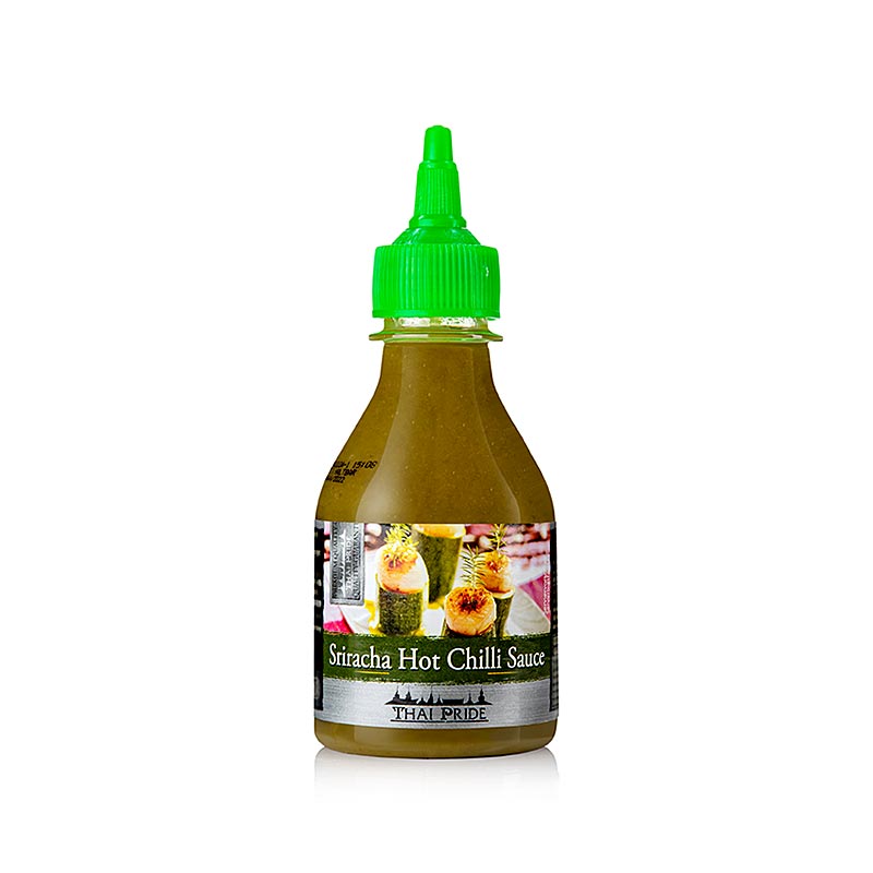 Chili-Sauce - Sriracha, grüne Chilis, scharf, Thai Pride - 200 ml - Pe-flasche