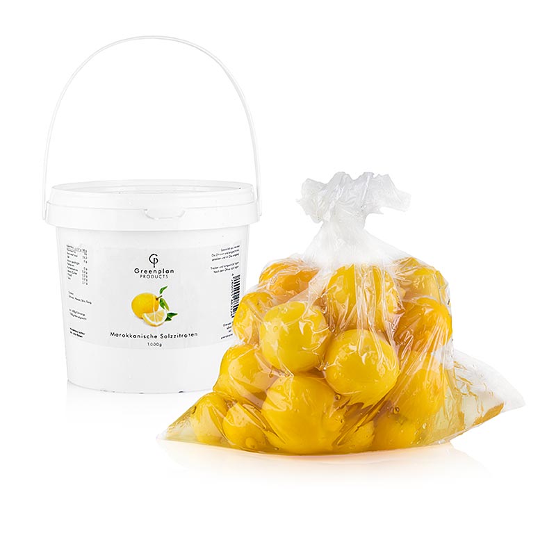 Citrons entiers marinés, salés - 1,8 kg, environ 14 pièces - Pe seau