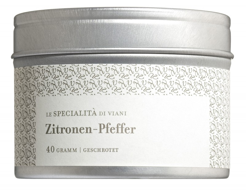 Urwaldpfeffer mit Zitrone, schwarz, Bio, gemahlen, Indien, Le Specialita di Viani - 40 g - Dose Urwaldpfeffer mit Zitrone, schwarz, Bio, gemahlen, Indien, Le Specialita di Viani - 40 g - Dose