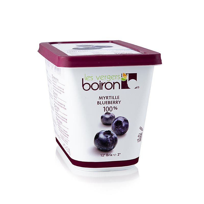 Boiron Heidelbeer Püree (Blaubeer / Myrtilles) ungezuckert - 1 kg - Pe-schale