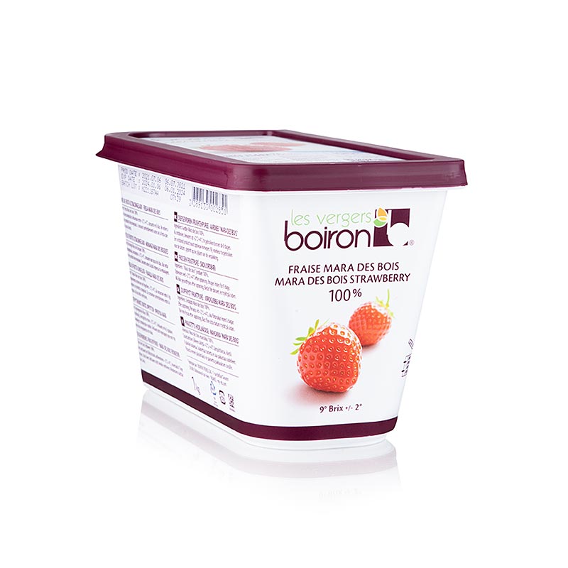 Purée de fraise Boiron Mara des Bois (arôme fraise des bois) non sucrée - 1 kg - coquille de pe