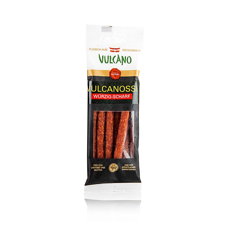 Vulcano Vulcanossi Paprika (würzig-scharf), Mini Salamis - 85 g - Beutel