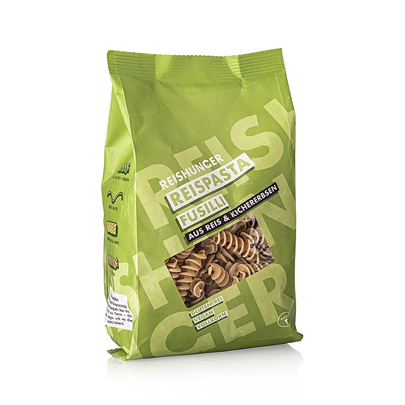 Reispasta - Fusilli, aus Kichererbse & Reis, Reishunger - 240 g - Tüte Reispasta - Fusilli, aus Kichererbse & Reis, Reishunger - 240 g - Tüte