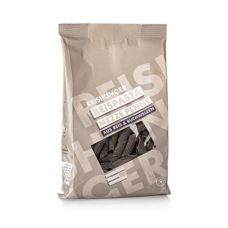 Reispasta - Mezze Penne, aus Buchweizen & Reis, Reishunger - 240 g - Tüte Reispasta - Mezze Penne, aus Buchweizen & Reis, Reishunger - 240 g - Tüte