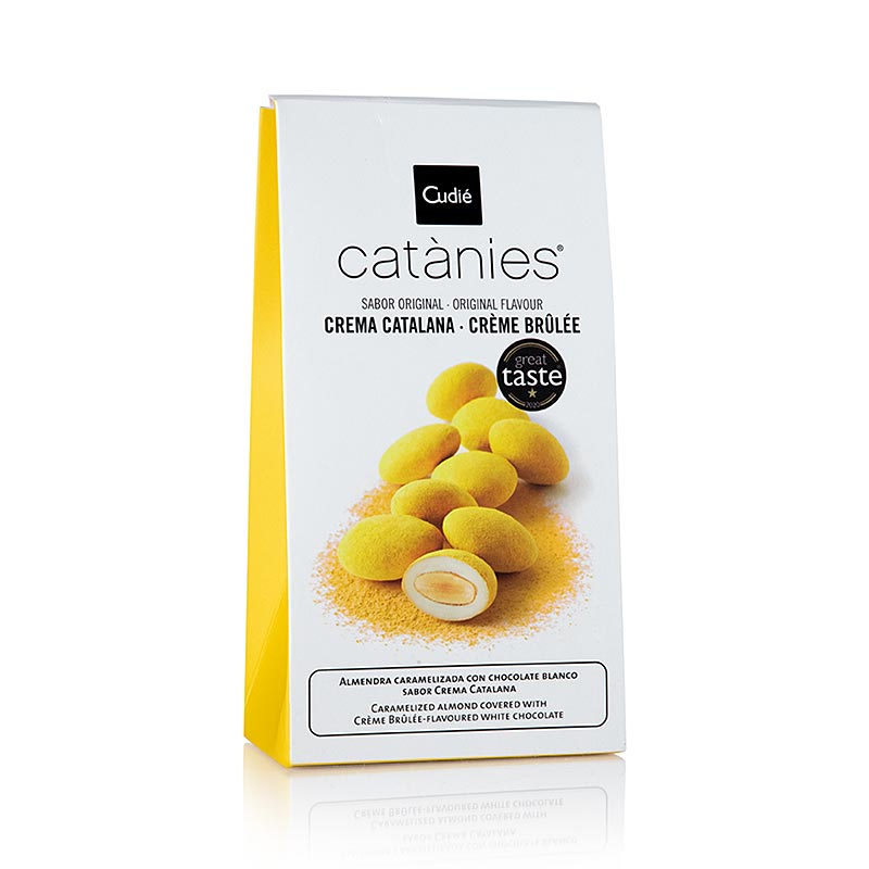Catanies Creme Brulee, Spaanse amandelen in Creme Brulee / Crema Catalan, cudies - 80 gram - doos