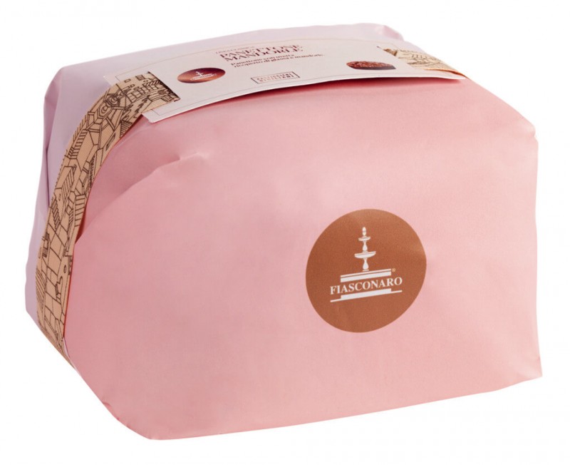 Panettone alle mandorle, yeast cake with almond, fiasconaro - 750 g - piece