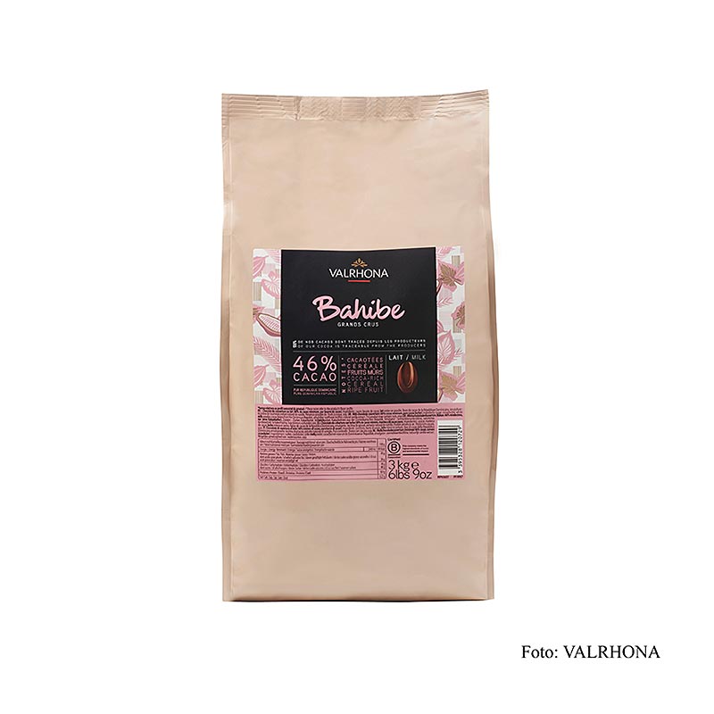 Valrhona Bahibe, Vollmilch Couverture, Callets, 46 % Kakao, Dominikanische Republik - 3 kg - Beutel