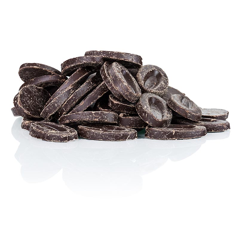 Valrhona Equatoriale Noire, dark couverture as callets, 55% cocoa - 3kg - bag