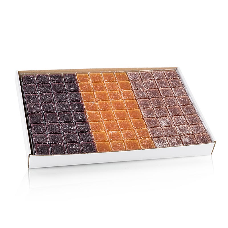 Valrhona Pate de Fruits, 6 Sorten Fruchtgelees - 1,8 kg, 192 Stück - Karton